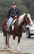 Witch on a trail ride with Tiffany (Palmer).
